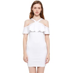 Shoulder Frill Bodycon Summer Dress