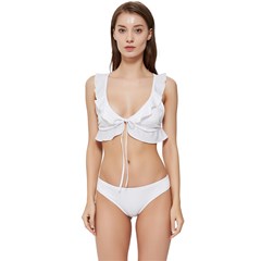 Low Cut Ruffle Edge Bikini Set