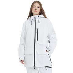 Women s Multi Pockets Zip Ski and Snowboard Waterproof Breathable Jacket