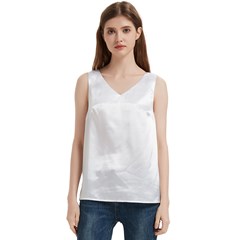 Women s V-Neck Sleeveless Satin Top