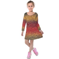 Kids  Long Sleeve Velvet Dress 