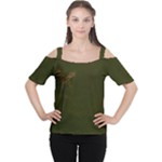 Collection: Olivegold <br>Print Design:  Amazon Gold - Just Parrot  <br>Style: Cutout Shoulder Top