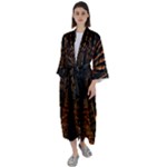 Collection: Nightvibe<br>Print Design: Lionfish<br>Style: Satin Kimono Robe