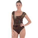 Collection: Steampunk <br>Print Design: Stopped in Time<br>Style: Cap Sleeved Leotard